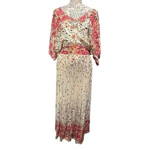 Misfeer Maxi 2X Floral Slit Sleeve Slit On Sides Cottagecore Whimsical Y2K Fairy